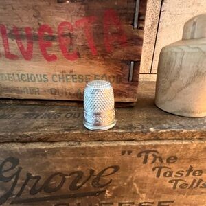 Vintage Silver Decorative Sewing Thimble